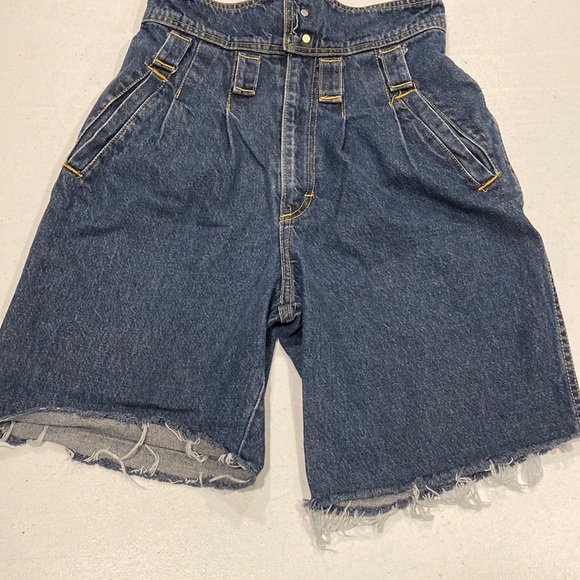 Vintage Size 7 Sostanza Denim Pleated Cut off shorts - Picture 8 of 10
